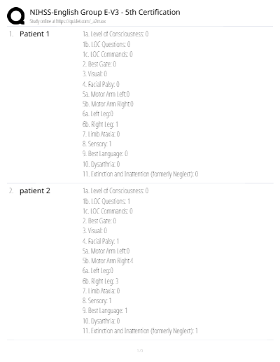 NIHSS-English Group E-V3 - 5th Certification Solved 100% Correct 2025 - Study Document Thumbnail