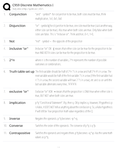 (WGU C959) MATH 2800 Discrete Mathematics I Comprehensive OA - Study Document Thumbnail